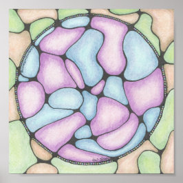 Abstrato2 arte de rabisco impressão 8x8in.