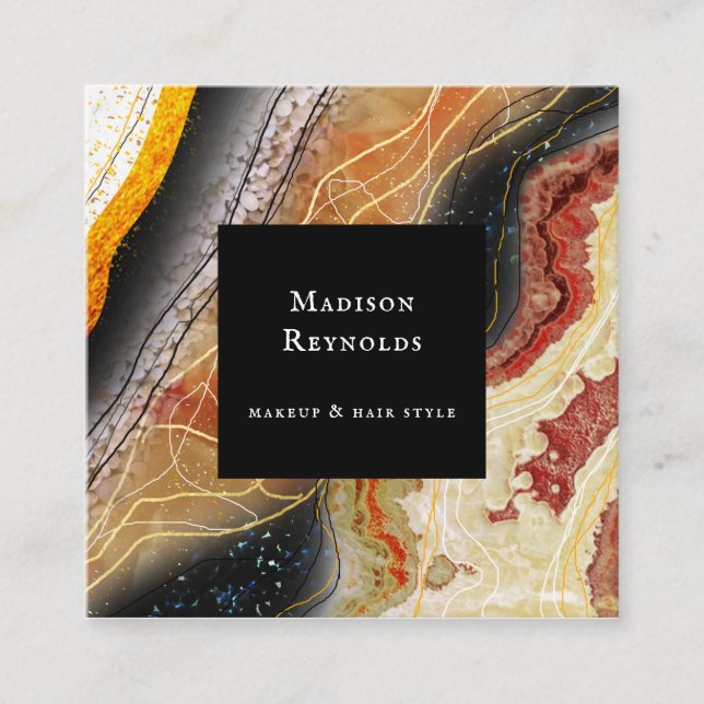 Abstrato 3D Cartão de visita de fundo para mármore (Frente)