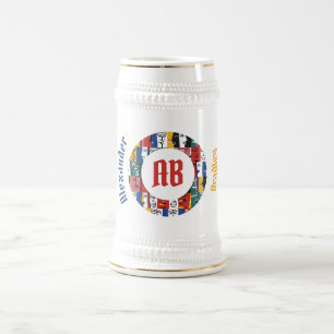 Abstrato africano face Caneca de cerveja