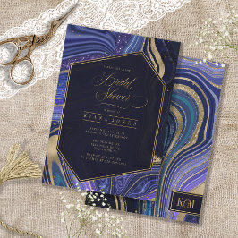 Abstrato Agate Chá de panela Midnight ID827