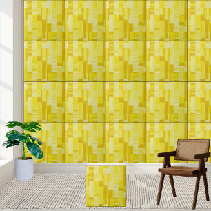 Abstrato amarelo trava Azulejo cerâmico