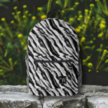 Abstrato Animal Zebra Pele Negra Monograma