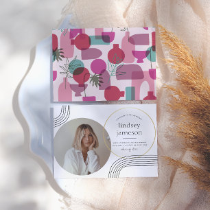 Abstrato   Anúncio de Graduação de Fotos Rosa