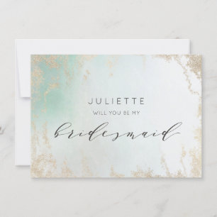 Abstrato Aqua Ombre Fade com luz Dourada do Fosco