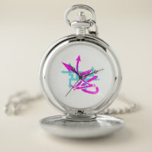 Abstrato Arrows Pocket Watch