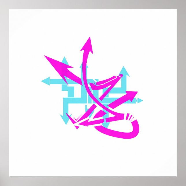 Abstrato Arrows Poster (Frente)
