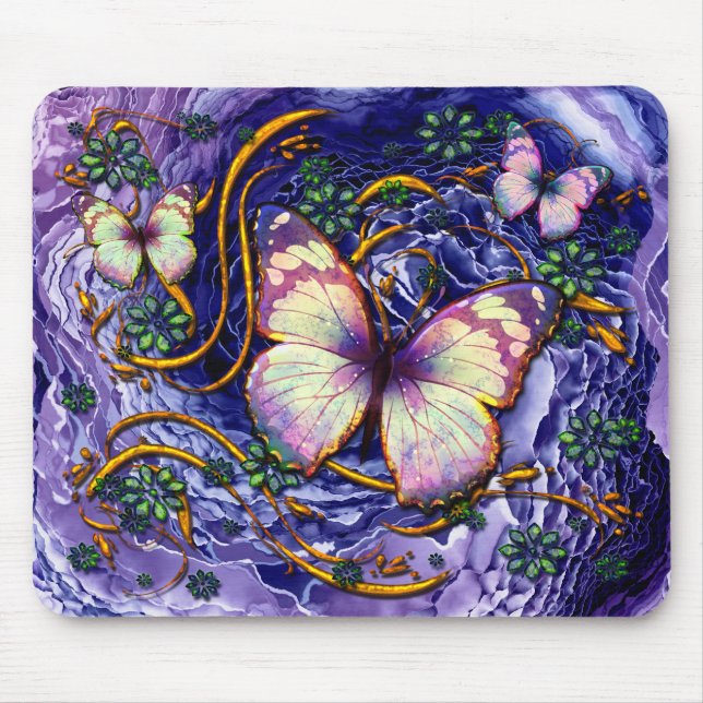 Abstrato Art 115 & Butterfly Option Mousepad (Frente)