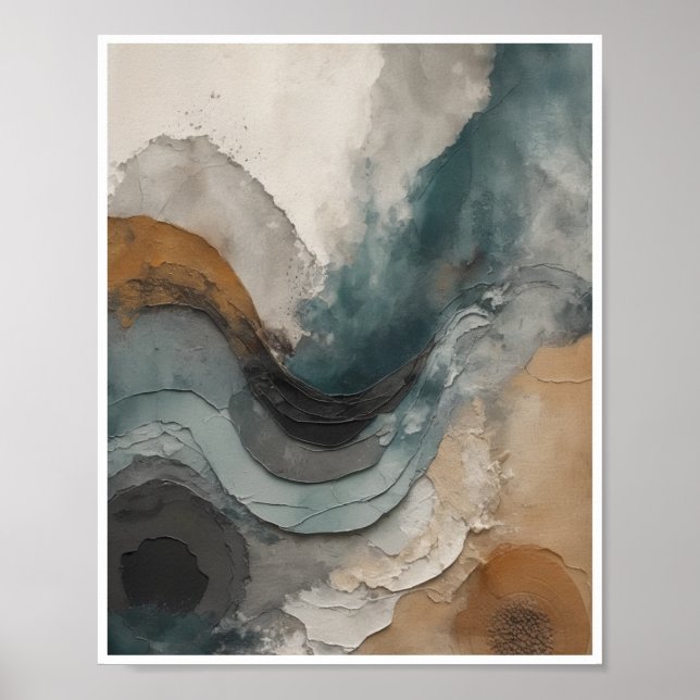 Abstrato art Aall Poster Texture e Decor táctil (Frente)