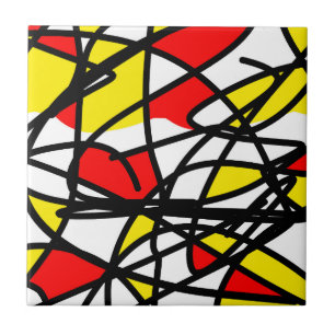 Abstrato Art Bold Bright Happy Red