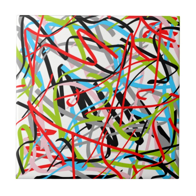 Abstrato Art Busy Colorful (Frente)