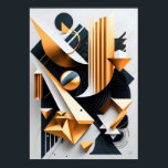 Abstrato Art Deco Poster | Escritório, casa, públi<br><div class="desc">Esta é uma peça de arte abstrato criada com influência de estilos de deco de arte. É como o foco do desenhar na peça,  permitindo que a mente relaxe e vague. Pareceria excelente em qualquer espaço de escritório ou mesmo em um espaço público.</div>