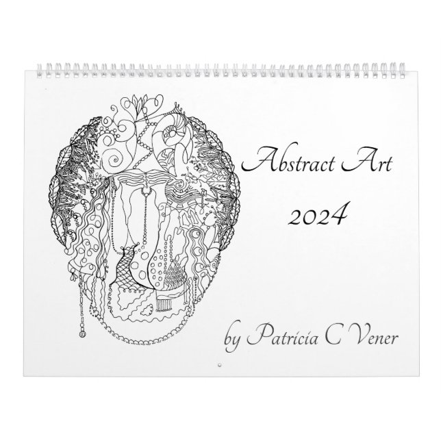 Abstrato Art em Calendário Preto e Branco (Capa)