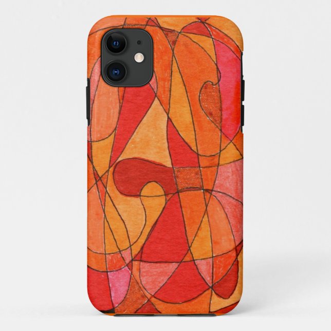 Abstrato Art em laranjas e Capas de telefone verme (Verso)
