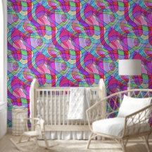 Abstrato Art - Loops rabugentos Padrão 1 sem costu