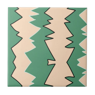 Abstrato Art Pale Beige Coral Rosa Verde
