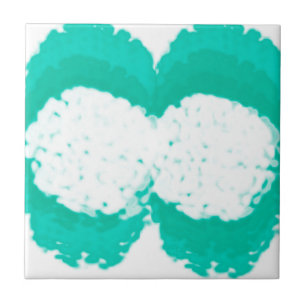 Abstrato Art Pastel Turquoise Verde Branco