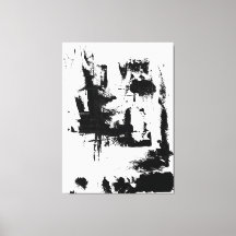 Abstrato Art, preto e branco canvas Extra grande