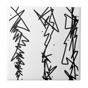 Abstrato Art Sketch Black White