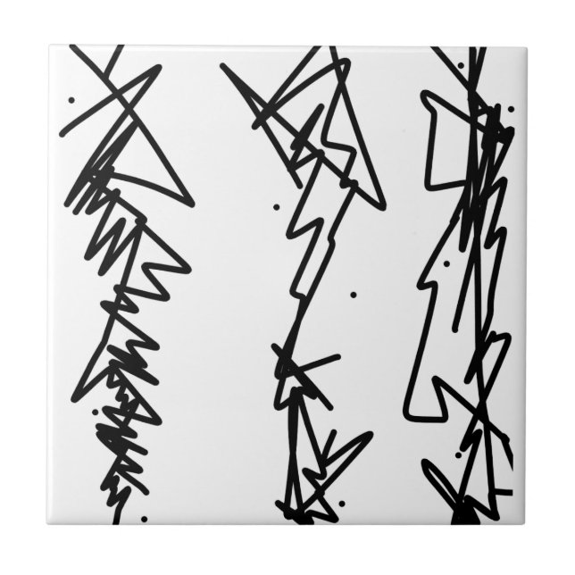 Abstrato Art Sketch Black White (Frente)