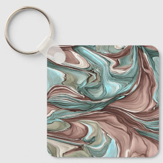 Abstrato Art Swirls of Color on a Chaveiro