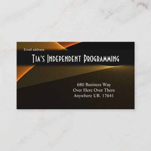 Abstrato Art Único Cartão de visita de Lado Duplo (Frente)