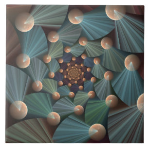 Abstrato, Arte Fractal Com Profundidade De Azul De