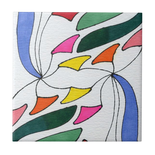 Abstrato arte inspirada pelo brilho de cores brilh (Frente)