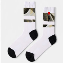 Abstrato-Arte Negra  Tendência do Unisex Meias Dou