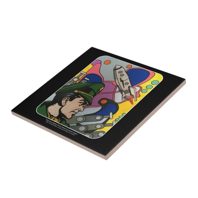 Abstrato atômico a pintura do capitão de Rocket em (Lateral)