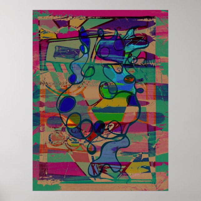 "Abstrato Atraente" versão alternativa de pôster d (Frente)