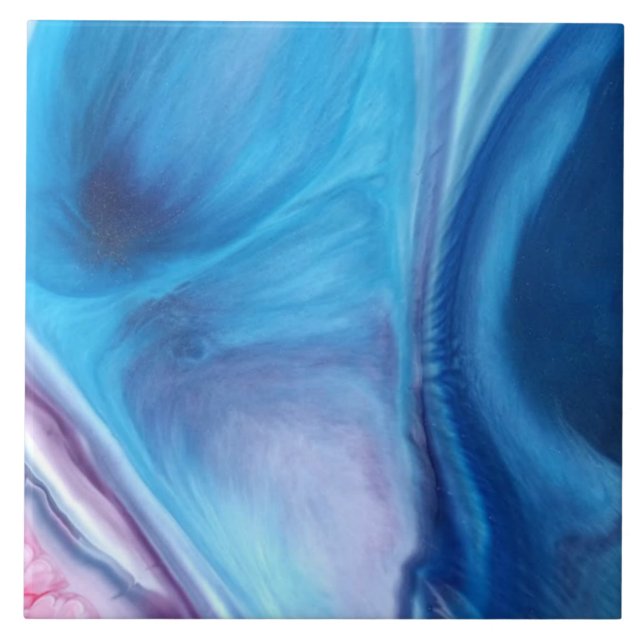 Abstrato Azul Agate Marble  (Frente)