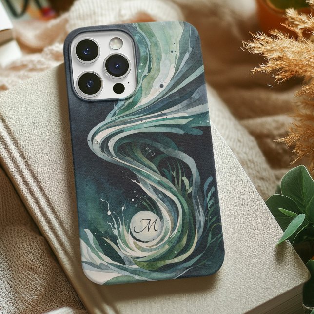 Abstrato azul água espiral Canvas de aquarela (Criador carregado)