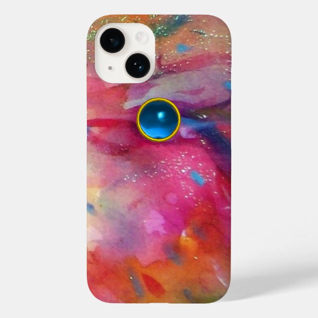 ABSTRATO Azul-apphire-Gemstone FUCHSIA PINK (Verso)