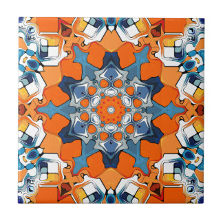 Abstrato Azul E Laranja