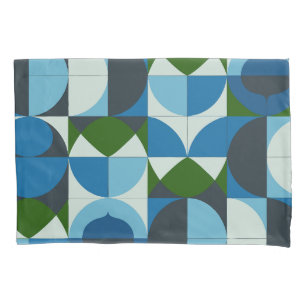 Abstrato Azul e Verde Geométrico Moderno