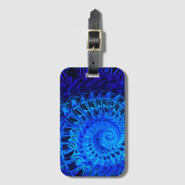 Abstrato azul - Etiqueta de bagagem com slot de Ca