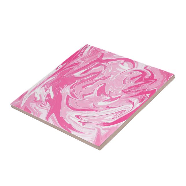 Abstrato, Azulejo, branco e cor-de-rosa, de mármor (Lateral)