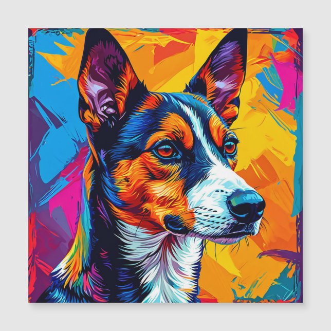 Abstrato Basenji Dog Portrait (Frente)