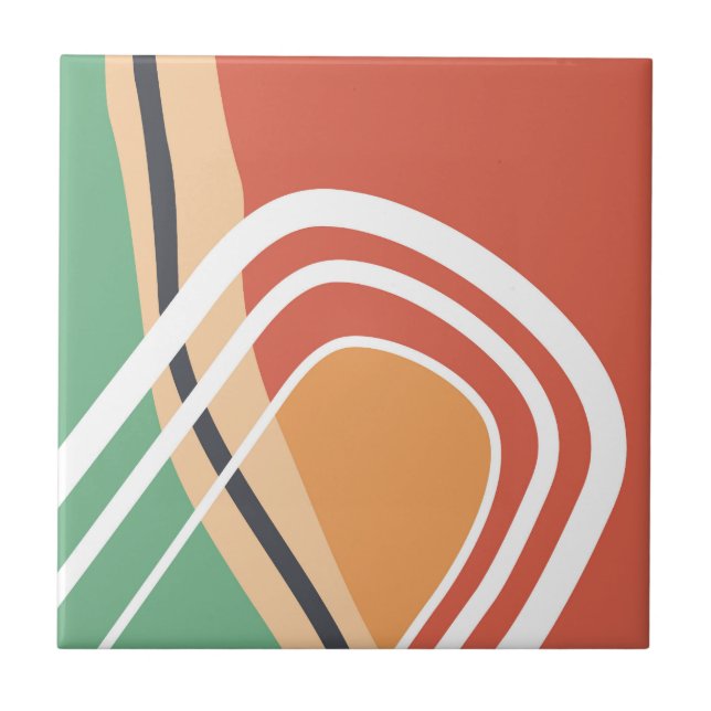 Abstrato bauhaus forma retro trabalho de arte (Frente)