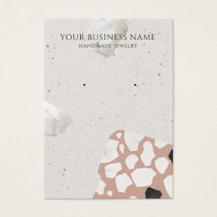 Abstrato Beige Terrazzo Earrando Placas de Exibiçã