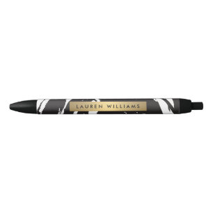 Abstrato Black Brushstrokes Personalizado Caneta