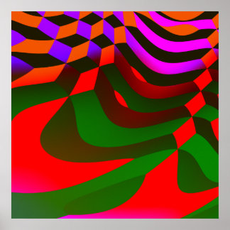 Abstrato bloqueia Impressão de cubist