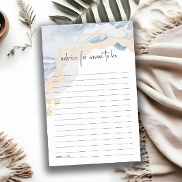 Abstrato Blue Beige Coastal Beach Advice Para Mãe