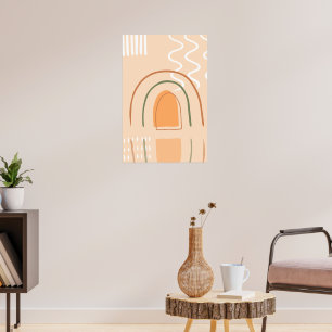 Abstrato boho boho terra Poster