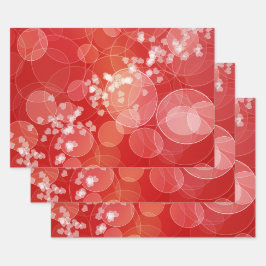 Abstrato Bokeh Red Heart Love Pattern