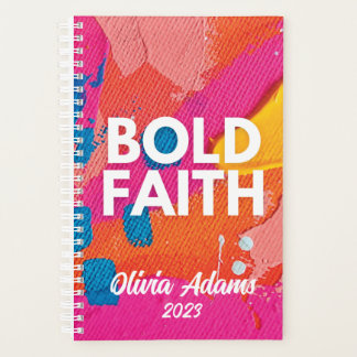 Abstrato Bold Faith Semanal Planejador Mensal 2023