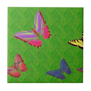 Abstrato Borboletas Azulejo cerâmica