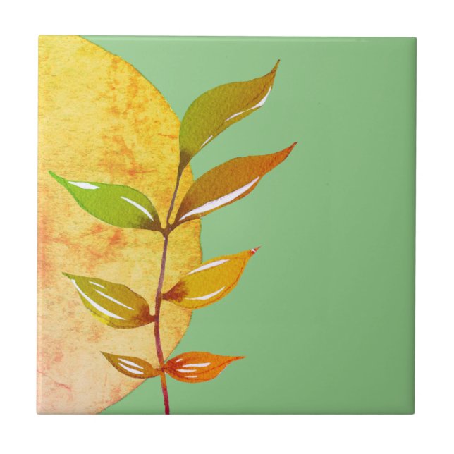 Abstrato botânico em verde (Frente)