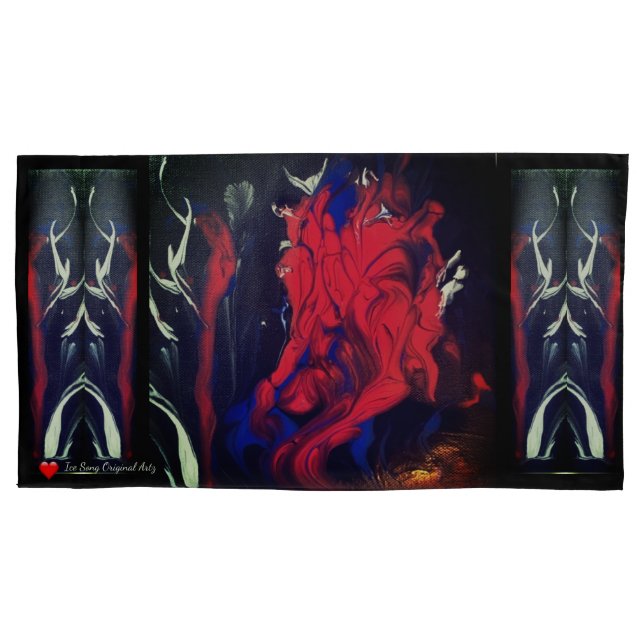 Abstrato branco preto-vermelho (Frente-Esquerda)