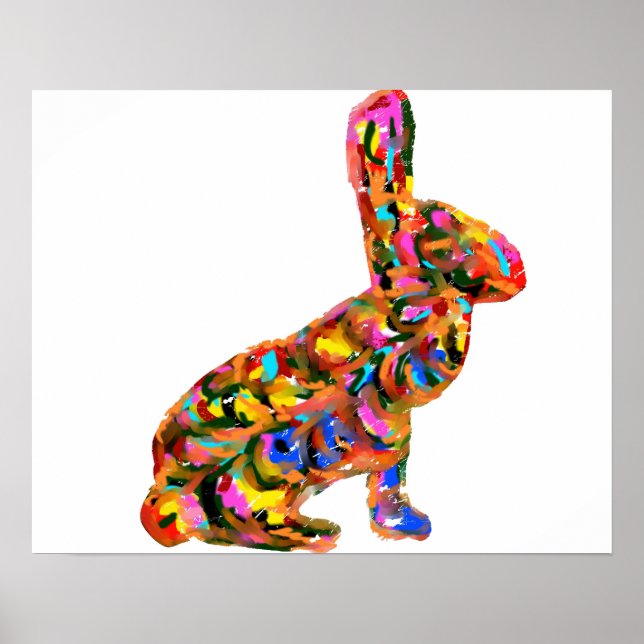 Abstrato Bunny Poster (Frente)